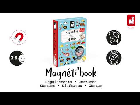 Magneti book disfraces de chicos de Janod | De Cáscara de Nuez | lenguaje, comunicación, atención, habilidades sociales, estimulación cognitiva, imaginación, creatividad, conciencia corporal 
