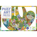 Puzzle Art Perezoso 500 piezas Djeco | De Cáscara de Nuez | memoria, estimulación cognitiva, atención, coordinación ojo.mano, visión espacial, decoración.
