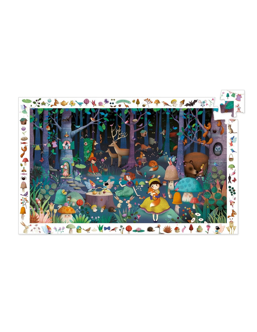 Puzzle Bosque Encantado de Djeco | De Cáscara de Nuez | concentración, creatividad, atención, estimulación cognitiva