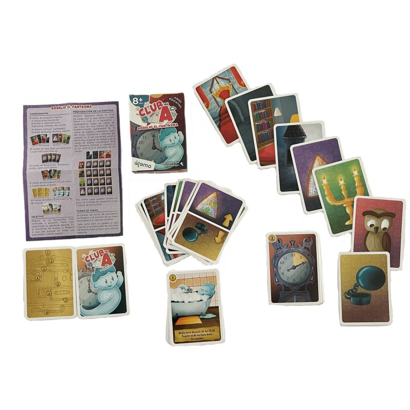 Cartas Club A Rogelio el Fantasma de Átomo | De Cáscara de Nuez | juego educativo, resolución de problemas, lógica, pensamiento crítico, aprendizaje, enigmas