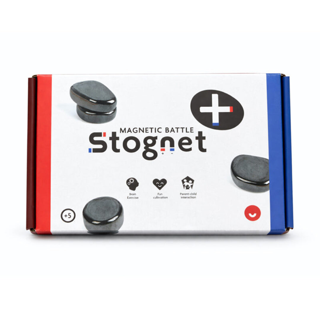 Stognet Plus – Juego de estrategia con piedras magnéticas en versión plus con piezas 4 veces más grandes, para colocar sin que se atraigan y ganar antes que tus rivales | De Cáscara de Nuez | estrategia, magnético, táctica, concentración, familiar, party game, formato viaje, toleración a la frustración, habilidades sociales.