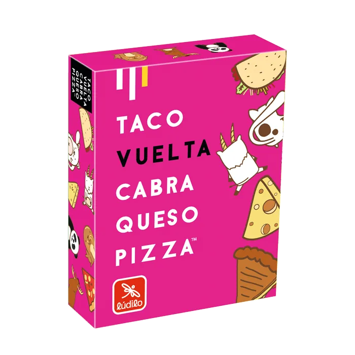 Taco, vuelta, cabra, queso, pizza de Lúdilo | De Cáscara de Nuez | atención,  control de impulsos, tolerancia a la frustración,  estimulación cognitiva, habilidades sociales, memoria, percepción visual, velocidad de procesamiento.