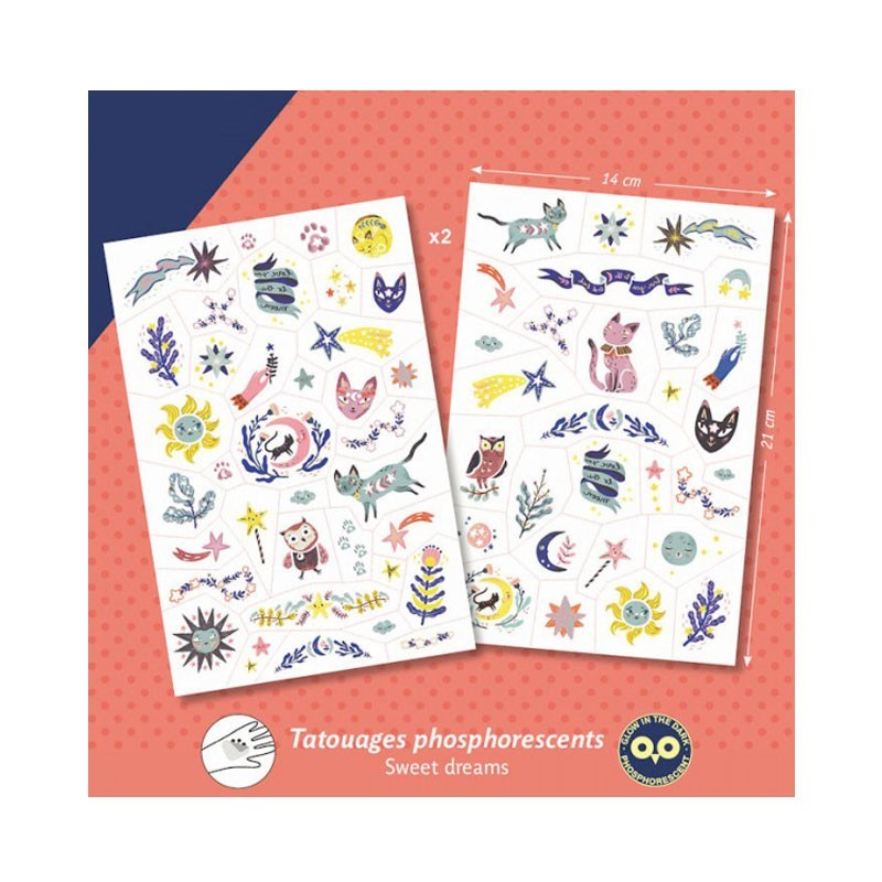 TATTOOS Dulces sueños de Djeco | De Cáscara de Nuez | creatividad, autoestima, expresión emocional, juego libre