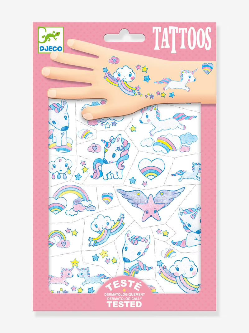 TATTOOS Unicornios de Djeco | De Cáscara de Nuez | creatividad, autoestima, expresión emocional, imaginación