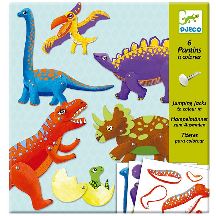 Set dinosaurios móviles de Djeco|De Cáscara de Nuez | motricidad, manualidades, destreza,  creatividad, atención, concentración, decoración.