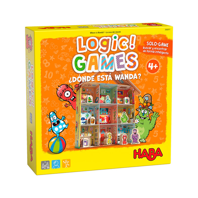 Logic Games ¿Dónde está Wanda? de Haba | De Cáscara de Nuez |razonamiento lógico y deducción, orientación espacial, atención y concentración, motricidad fina, autocorreción,  profesionales.