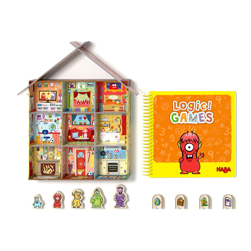 Logic Games ¿Dónde está Wanda? de Haba | De Cáscara de Nuez |razonamiento lógico y deducción, orientación espacial, atención y concentración, motricidad fina, autocorreción,  profesionales.