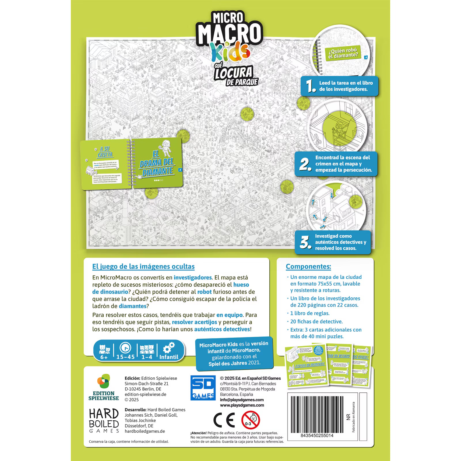 Micro Macro Kids de SD Games|De Cáscara de Nuez | agudeza visual, observación, juego cooperativo, deducción y razonamiento lógico, atención y concentración, habilidades sociales, comunicación, orientación espacial y temporal.