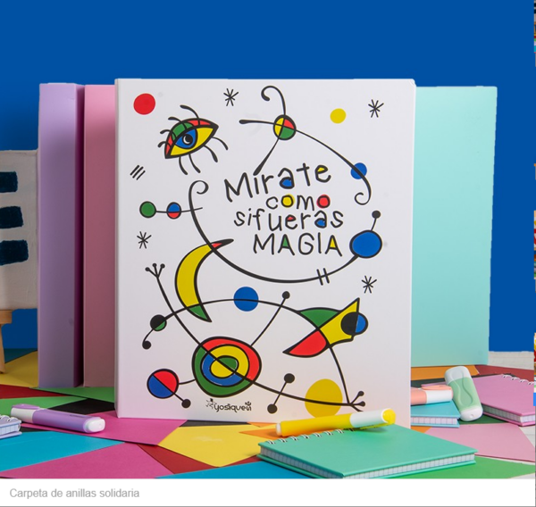 Carpeta solidaria de anillas Yosiquesé "Mírate como si fueras magia"